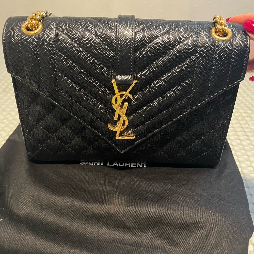 Authentic Saint Laurent medium quilted bag
